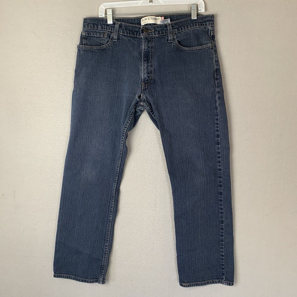 Levis 514 Jeans Mens 36x30 Blue Denim Slim Straight Fit Y2K Preppy Grunge READ